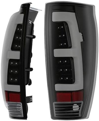 HECASA Tail Lights Compatible with 2002-2006 Chevy Chevrolet Avalanche 1500 2500 LED Tube Bar Replacement for GM2800153 GM2801153 Rear Brake Lamps Taillights Smoke Lens Black Housing in Saudi Arabia