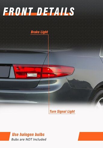 Rear Tail Light for 2005 Honda Accord 4 Door Sedan Taillight Assembly body mounted replaces OE Style Rear Lamp Driver and Passenger Side(Bulbs Not Includ) in Kuwait