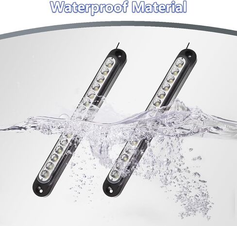 2PCS 10 Inch 15 LED Trailer Tail Light Bar, Vehicle Stop Turn Tail Lights Assembly, Automotive Third Brake Lamp Strip Accessories, Universal for Golf Cart Offroad Truck (White) in Saudi Arabia