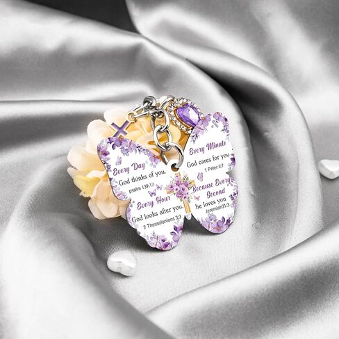First Communion Gifts for Girls Christian Gifts for Women Bible Verse Keychain Religious Gifts for Women Inspirational Gift for Friends Daughter Sister Birthday Baptism Faith Based Biblical Keyring in Kuwait
