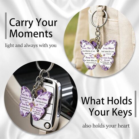 First Communion Gifts for Girls Christian Gifts for Women Bible Verse Keychain Religious Gifts for Women Inspirational Gift for Friends Daughter Sister Birthday Baptism Faith Based Biblical Keyring in Kuwait