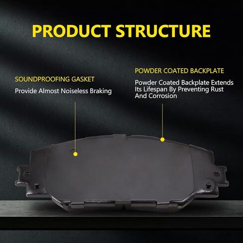 D1506 D1451 Front Rear Semi-metallic Brake Pads Sets Compatible with Honda Accord 2008-2012, Acura TSX 2009-2014 in Kuwait
