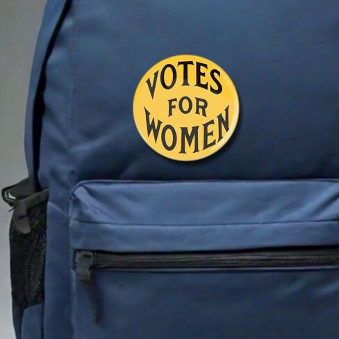 أصوات للنساء بأزرار Pinback - شارة معدنية متينة مستديرة متينة مع دبوس خلفي آمن للسترات والحقائب وعلامات الاحتجاج - بيان حق المرأة في التصويت والمساواة وحقوق التصويت - 2.25 بوصة (5 عبوات) in Kuwait