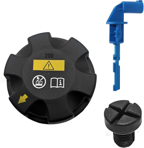 AMCC Expansion Tank Cap Compatible&Coolant Level Sensor& Coolant Air Bleeder Screw 3Pcs Suits 200Kpa(2.0bar) Compatible with BMW MIni N20 N52 N54 N55 N63 M54 X1 X2 X3 X4 X5 X6 X7 Replace: 17117639021 in Kuwait