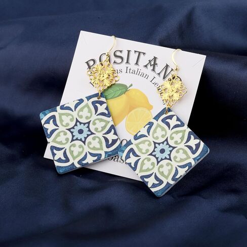 HOLLP Lemon Lover Gift Positano Italy Gifts Positano Delicious Italian Lemons Fresh from the Amalfi Coast Italy Earring Brooch Jewelry (Earring-3) in Saudi Arabia