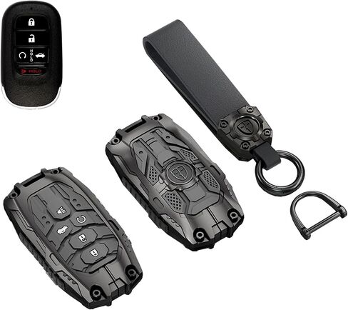 Mecha Heavy-duty Automobile Remote Control Key Fob Cover Keychain Fits For Honda 2022 2023 2024 2025 Civic Accord HR-V Pilot CR-V Key Shell in Kuwait