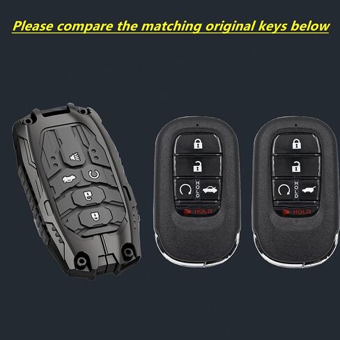 Mecha Heavy-duty Automobile Remote Control Key Fob Cover Keychain Fits For Honda 2022 2023 2024 2025 Civic Accord HR-V Pilot CR-V Key Shell in Kuwait
