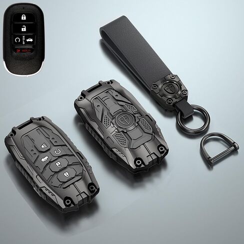 Mecha Heavy-duty Automobile Remote Control Key Fob Cover Keychain Fits For Honda 2022 2023 2024 2025 Civic Accord HR-V Pilot CR-V Key Shell in Kuwait