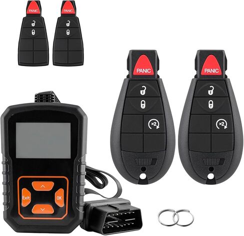 استبدال جهاز التحكم عن بعد لمفتاح Fob DIY يناسب 2013 2014 2015 2016 2017 RAM 1500 2500 3500 جهاز تحكم عن بعد للدخول بدون مفتاح مع 3 و4 أزرار قابلة للتبديل GQ4-53T (عبوة من 2) in Kuwait