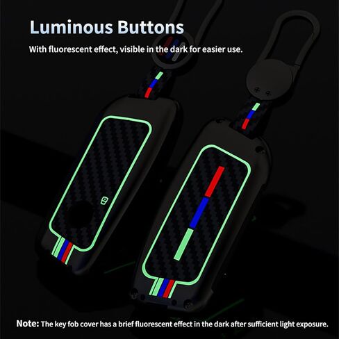 3 Pack for BMW Key Fob Cover, Fit for 2023-2025 2026 New X5 X6 X1 X7 5 7 iX i7 740i 760i XM Accessories, Zinc Alloy Key Case with Carbon Fiber Pattern Silicone Remote Key Protector Keychain in Saudi Arabia