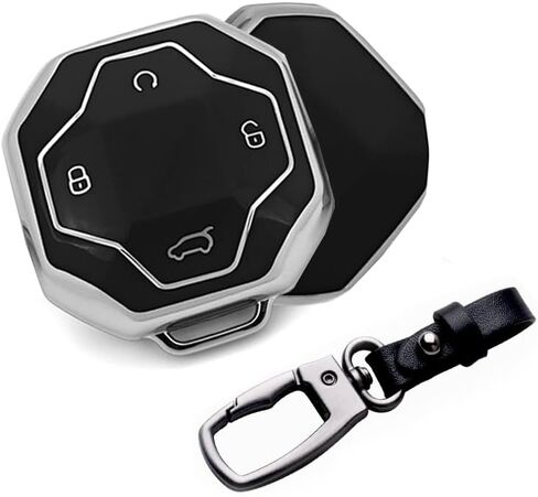 for Chery Jetour T2 Traveler 2023 2024 Key Fob Shell Case with Keychain Keyless Entry Remote Control 4 Button Key Fob Cover Holder in Kuwait