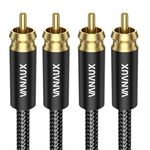 Subwoofer Cable Digital Coaxial Audio Cable 1 RCA to 1 RCA Audio/Video Cable Compatible with Home Theater, Sound Bar, TV, PS4, Xbox, Playstation,Black (1.5ft/0.5m) in Kuwait