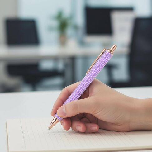 4 Pcs Rhinestone Metal Ballpoint Pens Set With Sparkly Crystal Design Cute Sparkly Glitter Pens For Women Bling Rhinestone Sparkly Pens For Office School（White,Purple,Blue,Pink） in Saudi Arabia