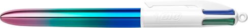 Bic 4 Colours Gradient Pens, Multi Coloured Pens All In One, Retractable Pens, Medium 1.0mm, Green, Blue, Red, Black, 5 Pens Per Pack, 1 Pack in Saudi Arabia