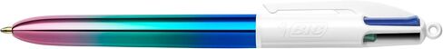 Bic 4 Colours Gradient Pens, Multi Coloured Pens All In One, Retractable Pens, Medium 1.0mm, Green, Blue, Red, Black, 5 Pens Per Pack, 1 Pack in Saudi Arabia