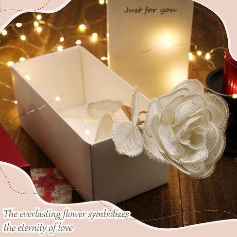 Valentine's Day White Handmade Lace Flower 13 Year for Her 10.5 Inches Lace for Wedding Birthday in Saudi Arabia