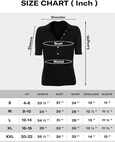 Women's Short Sleeve Sweater V Neck Ribbed Button Summer Knit Slim Fit Pullover Tops in Saudi Arabia