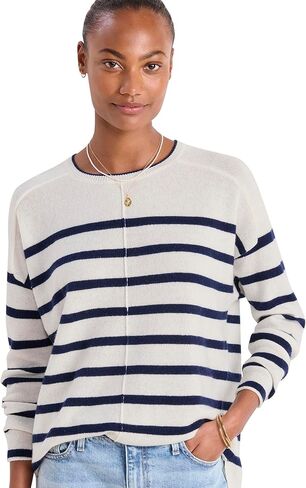 vineyard vines Women's Seaspun Cashmere Breton Stripe Tunic Sweater in Saudi Arabia