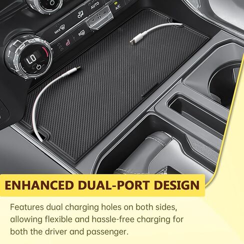 Center Console Organizer Set Compatible with Ford 2021-2025 2026 F-150 & 2022 2023 2024 F150 Lightning XLT Truck Accessories – Front Open Pocket Lid Hidden Storage Tray Insert Compartment 2PCS in Kuwait