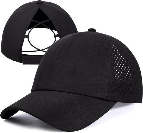 BEARAE Women Ponytail Baseball Hat, Adjustable Criss Cross Baseball Cap, Quick Drying Trucker Hats Sun Hat for Men Women in Kuwait