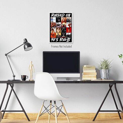 90s R&B Music Poster (UNFRAMED 12 x 16) Album Covers Hip Hop Artists Wall Art Teen Boy Room Girl Room Band Wall Art Prints Bedroom Dorm - 90s R&B Singers in Kuwait
