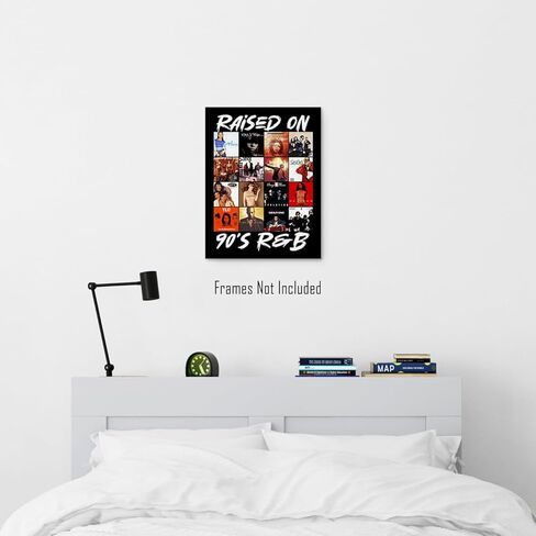 90s R&B Music Poster (UNFRAMED 12 x 16) Album Covers Hip Hop Artists Wall Art Teen Boy Room Girl Room Band Wall Art Prints Bedroom Dorm - 90s R&B Singers in Kuwait