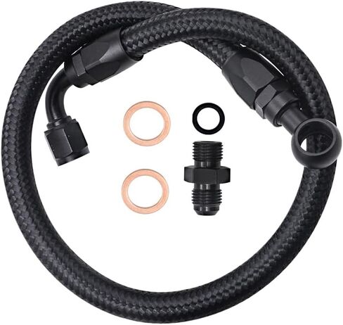 مجموعة خط الوقود 6AN، مجموعة واحدة من خرطوم خط الوقود المضفر، متوافقة مع سلسلة Acura BD D15 D16 B16B B16A B18C D16، مجموعة خرطوم خط الوقود المضفر للسيارة in Saudi Arabia