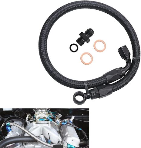 مجموعة خط الوقود 6AN، مجموعة واحدة من خرطوم خط الوقود المضفر، متوافقة مع سلسلة Acura BD D15 D16 B16B B16A B18C D16، مجموعة خرطوم خط الوقود المضفر للسيارة in Saudi Arabia
