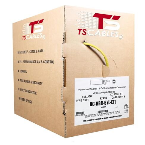 TSCables | CAT6 RISER (CMR) كابل الإيثرنت السائبة 1000 قدم ، 23AWG النحاس العاري الصلبة ، 550 ميجا هرتز ، POE ++ (4PPOE) ، كابل الشبكة عالي الأداء ، زوج ملتوي غير محمي (UTP) - الأزرق in Saudi Arabia
