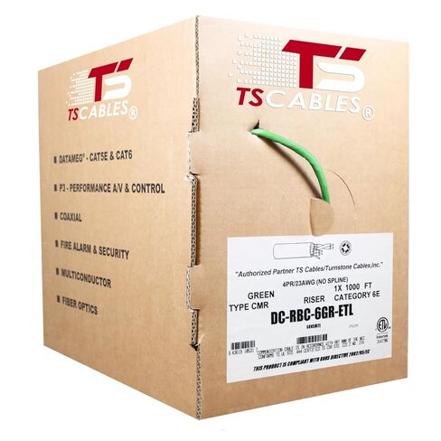 TSCables | CAT6 RISER (CMR) كابل الإيثرنت السائبة 1000 قدم ، 23AWG النحاس العاري الصلبة ، 550 ميجا هرتز ، POE ++ (4PPOE) ، كابل الشبكة عالي الأداء ، زوج ملتوي غير محمي (UTP) - الأزرق in Saudi Arabia