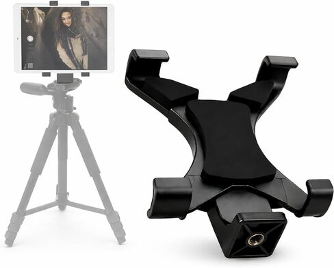 Universal Tablet Tripod Mount + Universal Rotating Smartphone Mount for All Smartphones and Tablets with eCostconnection Microfiber Cloth in Kuwait