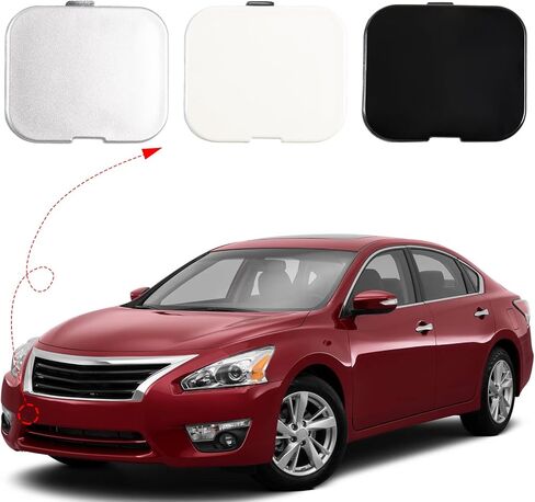 Front Bumper Tow Hook Cover Towing Eye Cap for Nissan Altima 2013 2014 2015 622A03TA0A 622A0-3TA0A (Black, Right Passenger Side) in Saudi Arabia