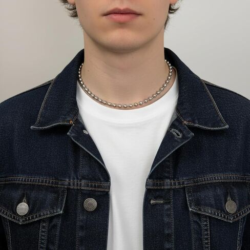 #15 Ball Bead Chain Large Stainless Steel Ball Chains with 6pcs Matching Connectors(8mm, 5 Feet) in Kuwait