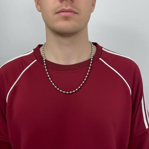 #15 Ball Bead Chain Large Stainless Steel Ball Chains with 6pcs Matching Connectors(8mm, 5 Feet) in Kuwait