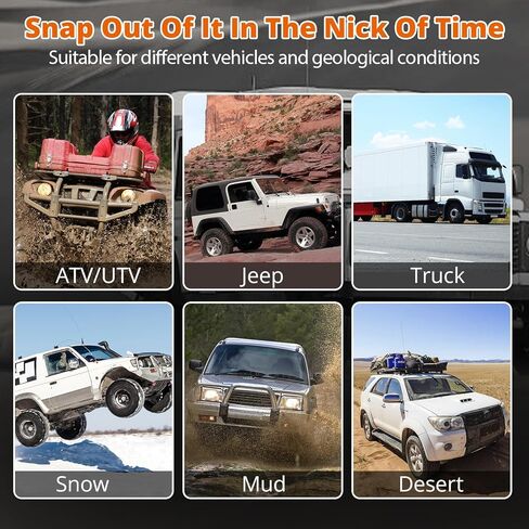 Kinetic Recovery Tow Rope - 1.26" x30FT 55000LBS Reflective Heavy Duty Snatch Strap Kit with Soft Shackles for Offroad Pulling Truck SUV UTV ATV Car Jeep - Black in Kuwait