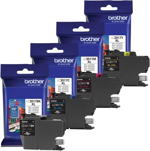 Brother LC3017 High Yield Ink Cartridge Set of Black, Cyan, Magenta, Yellow in Retail Packing in Saudi Arabia