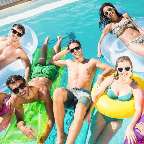 JATEBI 8 Pack Bride and Groom Sunglasses for Just Married Wedding Party Decorations, Vintage Pearl Heart Glasses in Kuwait