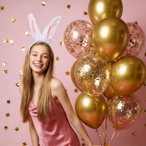 Bunny Ears Headbands Easter Bunny Costume Adult Long Plush White Rabbit Ears Headband for Easter Birthday Party Halloween Valentine Dress up in Kuwait