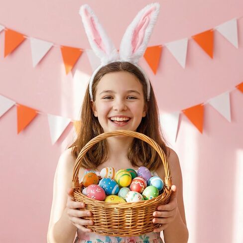 Bunny Ears Headbands Easter Bunny Costume Adult Long Plush White Rabbit Ears Headband for Easter Birthday Party Halloween Valentine Dress up in Kuwait