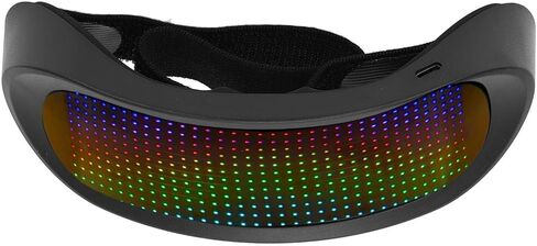 نظارات Zyyini LED المضيئة، 4 أوضاع قابلة للبرمجة بدون إطار وقابلة للتخصيص BT نظارات مضيئة بالألوان الكاملة، تتوهج في الظلام أساسيات الحفلات، التحكم في التطبيق، لنظام iOS، لنظام Android in Saudi Arabia
