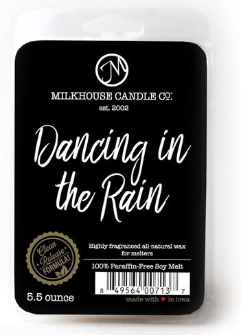 شركة ميلك هاوس كاندل ترقص تحت المطر يذوب شمع الصويا - زهر البرتقال | أوركيد الصيف | معطر بالعشب الذي تجتاحه الرياح - 5.5 أونصة، مصبوب يدويًا، صنع في الولايات المتحدة الأمريكية in Kuwait