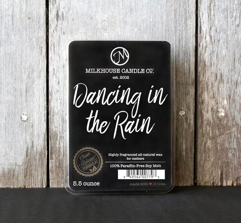شركة ميلك هاوس كاندل ترقص تحت المطر يذوب شمع الصويا - زهر البرتقال | أوركيد الصيف | معطر بالعشب الذي تجتاحه الرياح - 5.5 أونصة، مصبوب يدويًا، صنع في الولايات المتحدة الأمريكية in Kuwait