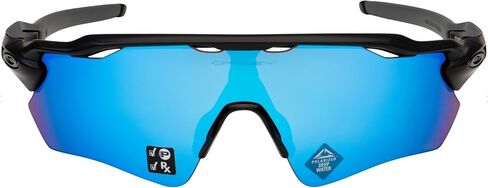 نظارات Oakley Radar EV Path الشمسية باللون الأسود غير اللامع مع عدسة مستقطبة للمياه العميقة Prizm + حافظة صلبة in Saudi Arabia