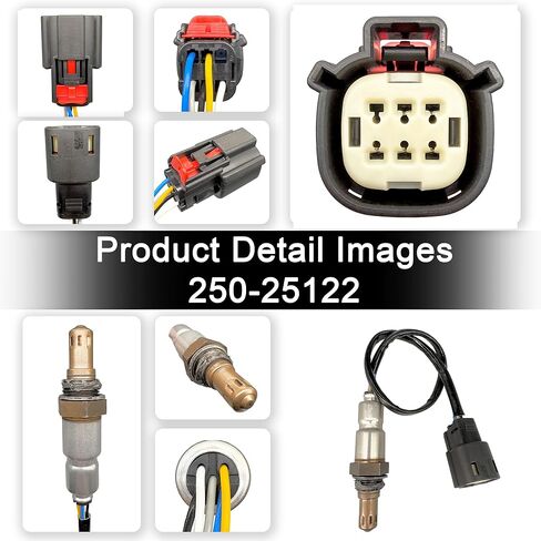 250-25122 250-241185 4 قطع مستشعر الأكسجين O2 متوافق مع Ford Edge/Explorer/Flex/Police Interceptor Sedan/Taurus& Lincoln Continental/MKS/MKT/MKX Upstream Downstream يستبدل 234-5175 in Kuwait