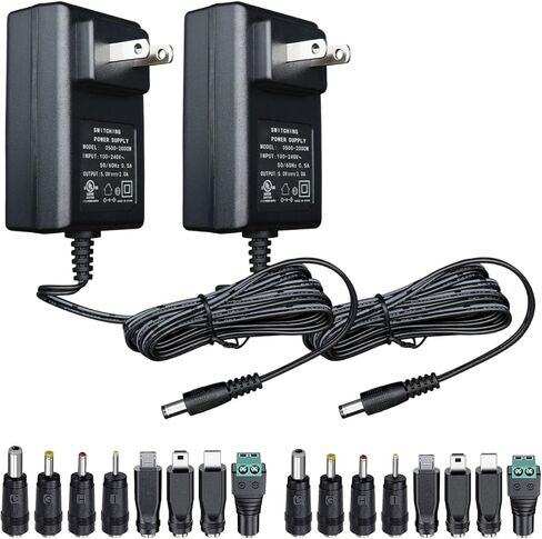UL Listed 5V 2A 6ft Power Supply Adapter, 100-240V AC to DC 10W Switching Adapter Replacement Power Cord for Security Camera Baby Monitor Scanner TV Box Raspberry and More 5vdc Electronics in Kuwait