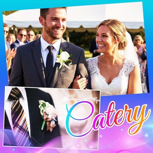 Catery White Rose Boutonniere for Men Flowers Boutonniere for Groom in Kuwait