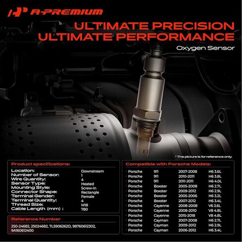 A-Premium O2 Oxygen Sensor Compatible with Porsche Boxster 2005-2012, 911 2007-2011, Cayenne 2008-2010 2015-2018, Cayman 2006-2012, Replace# 9A160612400, 7L5906262D, 98760612302 in Saudi Arabia