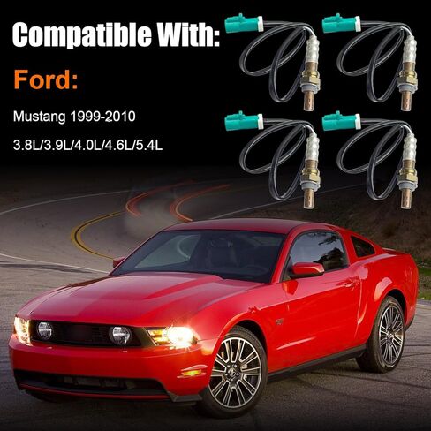 4Pcs Upstream & Downstream O2 Oxygen Sensor Fit for Ford Mustang 1999-2010 3.8L/3.9L/4.0L/4.6L/5.4L, Oxygen O2 Sensor Replaces OE# 234-4046, 234-4610, 234-4001 in Saudi Arabia