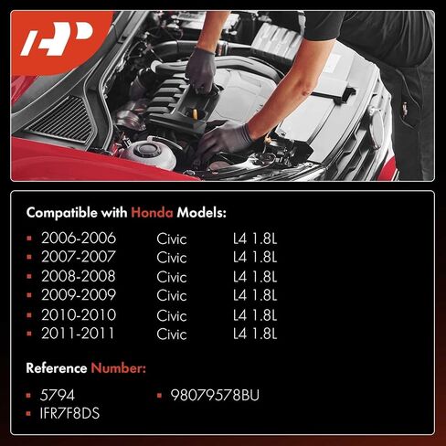 A-Premium Iridium Platinum Spark Plugs Compatible with Honda Civic 2006 2007 2008 2009 2010 2011, 1.8L, Pack of 4 in Saudi Arabia