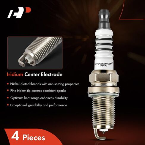 A-Premium Iridium Platinum Spark Plugs Compatible with Honda Civic 2006 2007 2008 2009 2010 2011, 1.8L, Pack of 4 in Saudi Arabia
